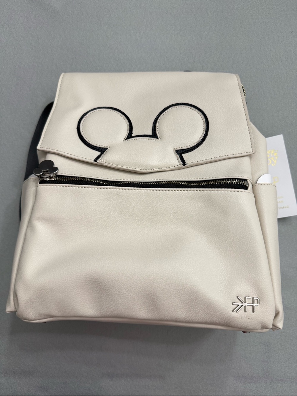 Freshly Picked Cream Disney Diaper Bag with Mickey Accents
